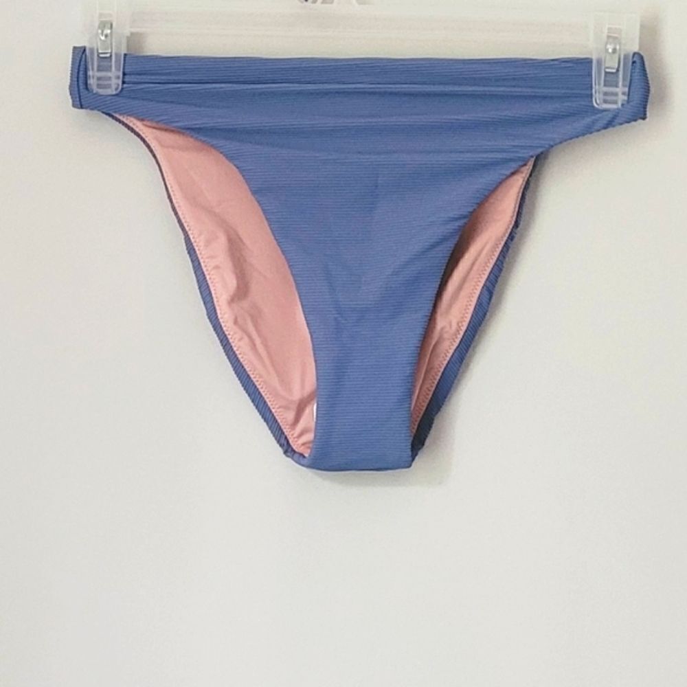 New J.Crew Ribbed High-Rise Cheeky Bikini Bottom Size Small NWT
